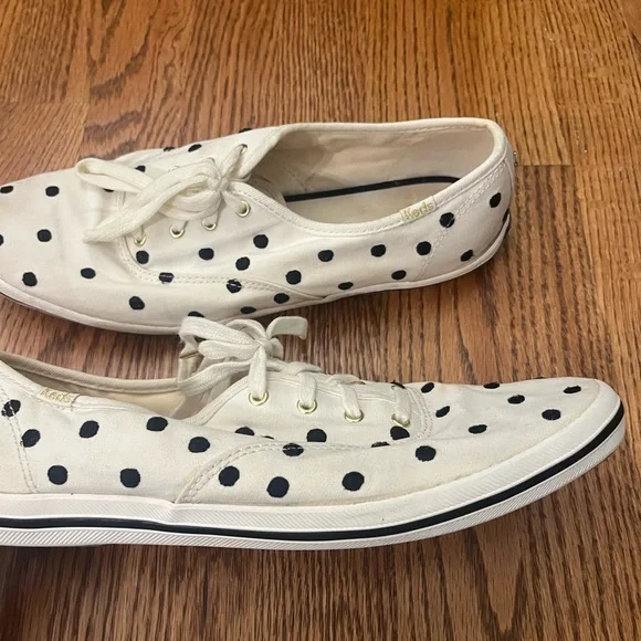 Kate Spade x Keds Polka Dot Cream and Black Sneakers - Picture 7 of 10